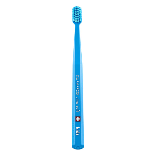 Front view of Curaprox Kids Toothbrush blister pack international