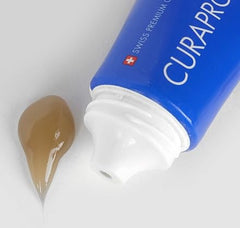 Smiling child using Curaprox toothpaste for healthy teeth