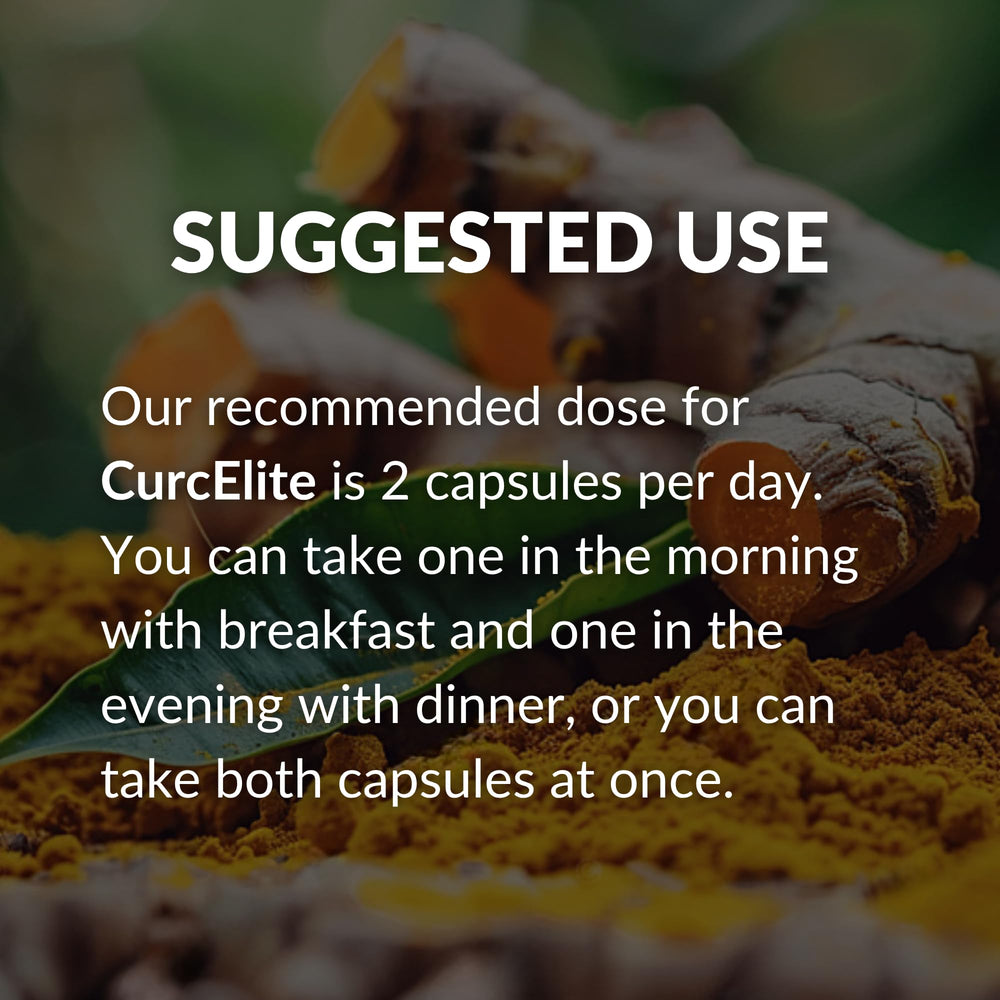 Graphic illustrating CurcElite bioavailability and antioxidant benefits
