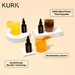 Curcumin oil flavor options including Cola, Vanilla, and Orange