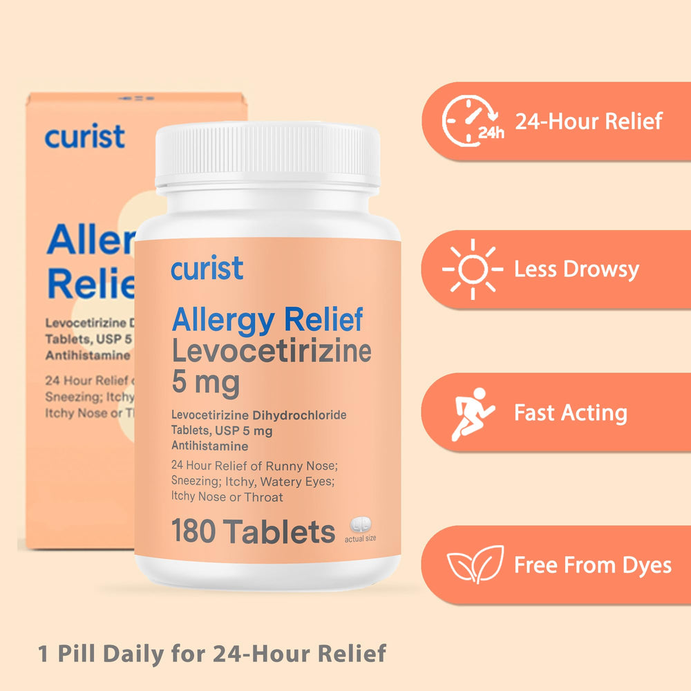 Curist Levocetirizine 5 mg tablets in blister pack for easy dosing