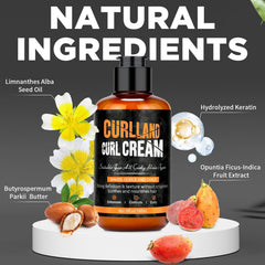 Curlland Curl Cream being applied for easy styling
