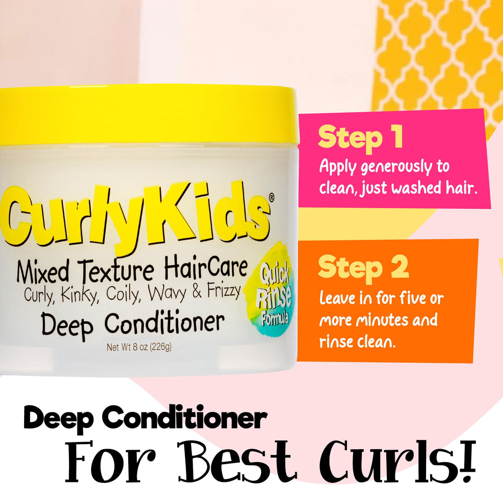 CurlyKids travel-size 8oz bottle ready for adventures