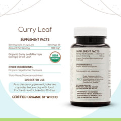 Packaging of organic curry leaf capsules