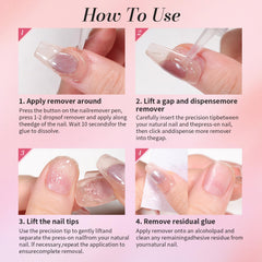 CurvLife painless removal demonstration on press-on nails
