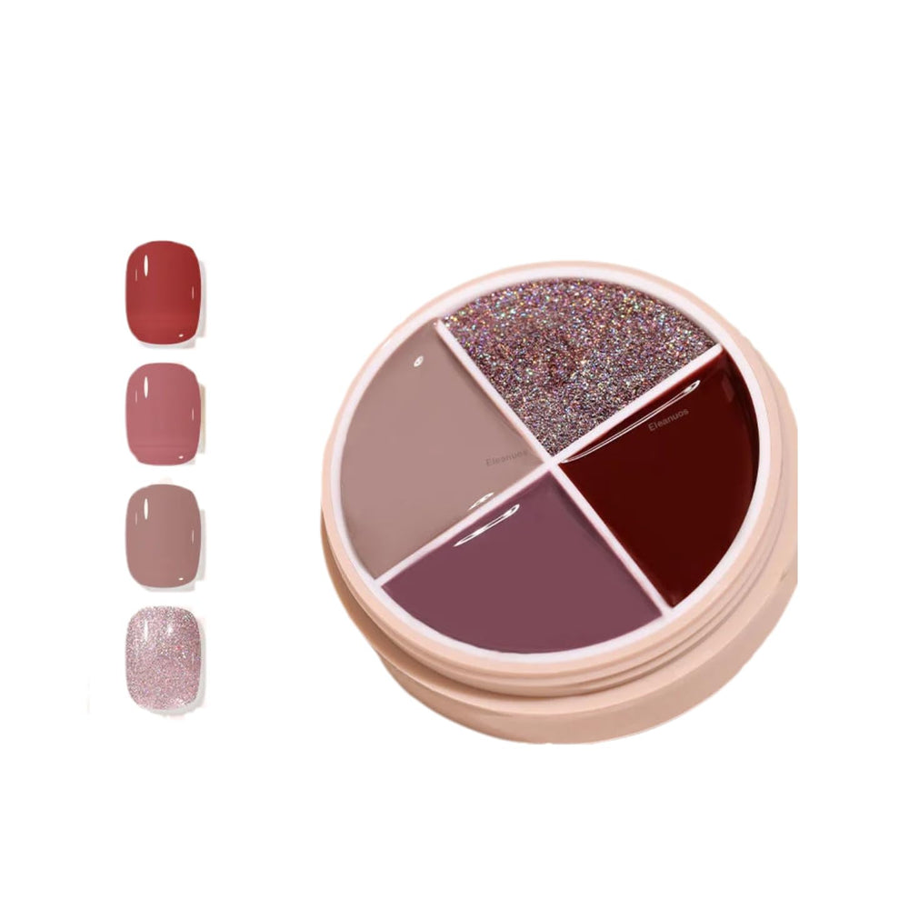 CurvLife solid gel polish with round palette for precise color selection