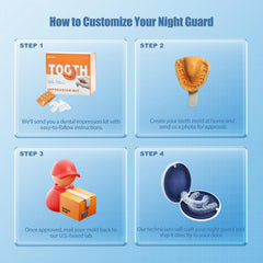 Night guard in use to protect teeth from grinding