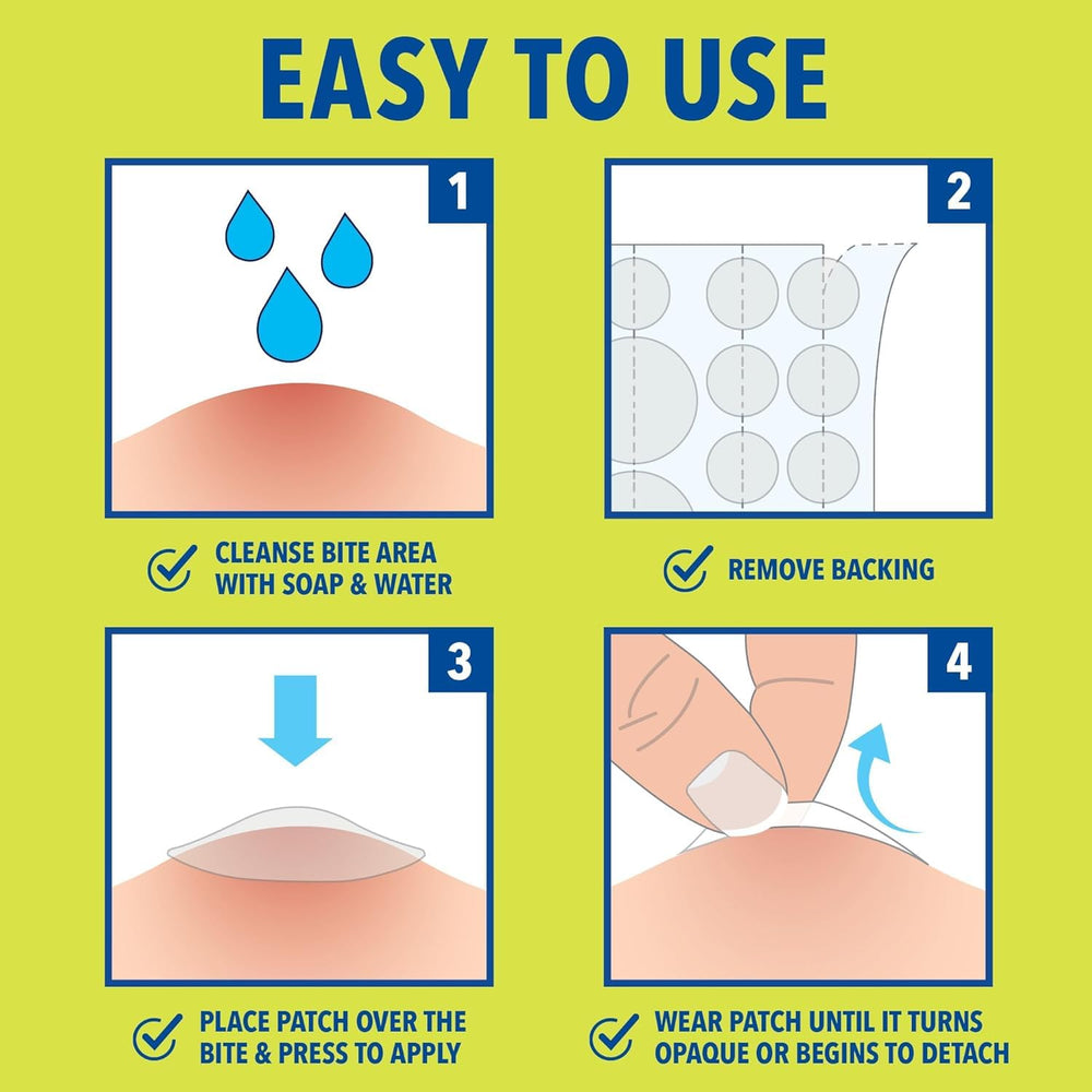 Cutter Bug Bite Patches in a travel ready pouch for on the go.