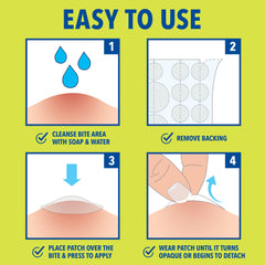 Two sizes of Cutter Bug Bite Patches for kids and adults