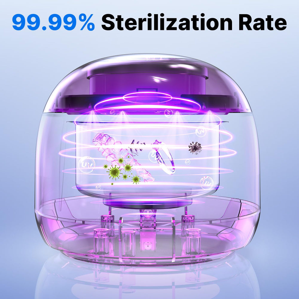 4 UV lamps inside the cleaner for sterilization