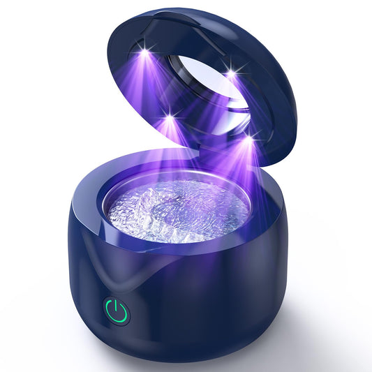 CXRUY Ultrasonic Retainer Cleaner Navy Blue - front view