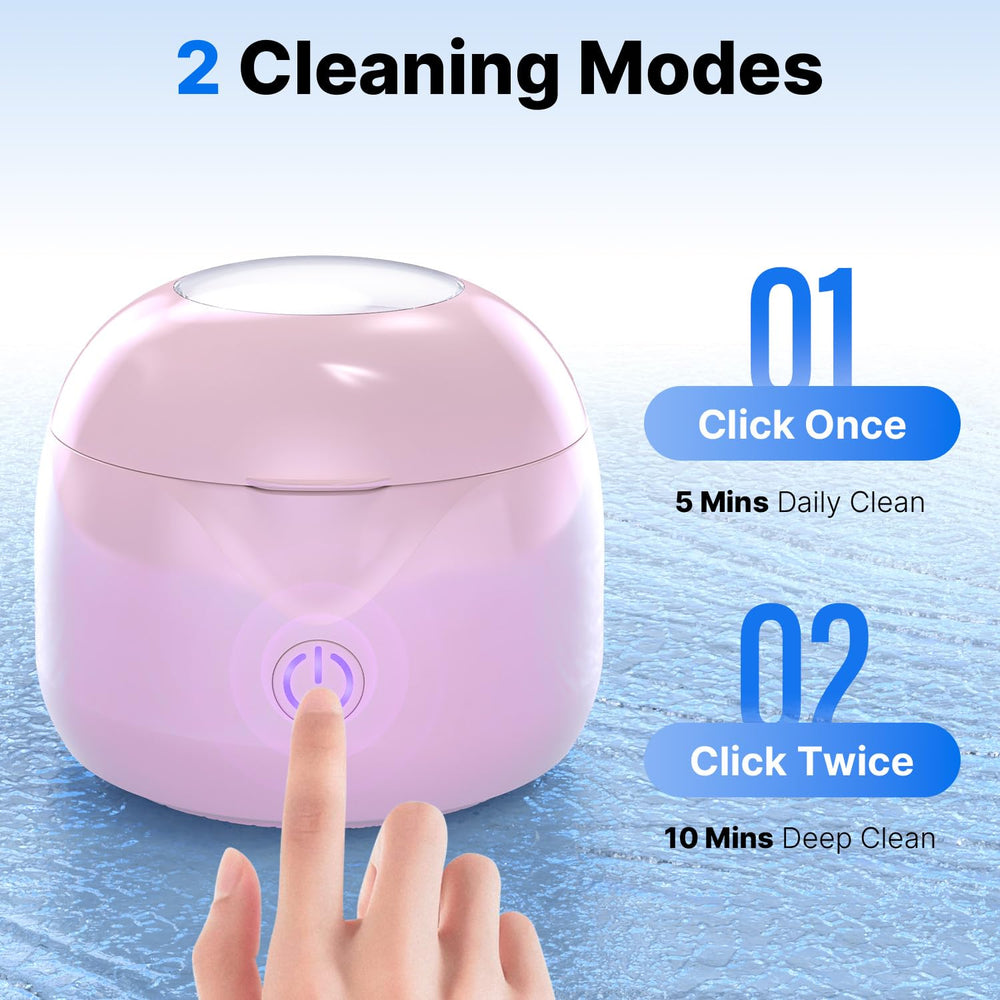 Blue indicator light for 10-minute pulsed cleaning mode