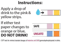 Drop a drink sample onto CYD test strip (no stirring)