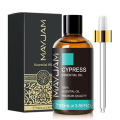 MAYJAM Cypress Essential Oil 100ml amber glass bottle