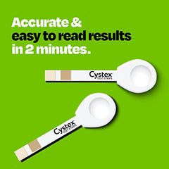 Color chart comparison for Cystex UTI test strips