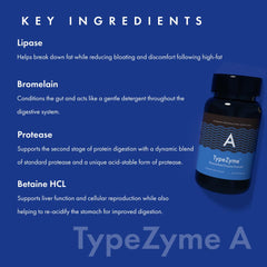 TypeZyme capsules arranged for Blood Type A