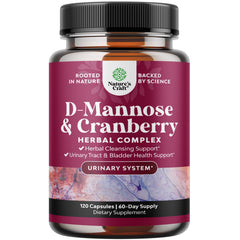 D Mannose Cranberry 1000mg capsules - front view