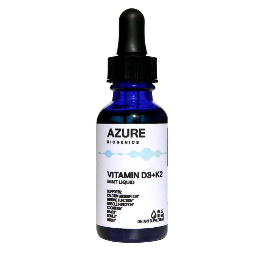 Azure Biogenics D3+K2 Liquid Mint Drops bottle