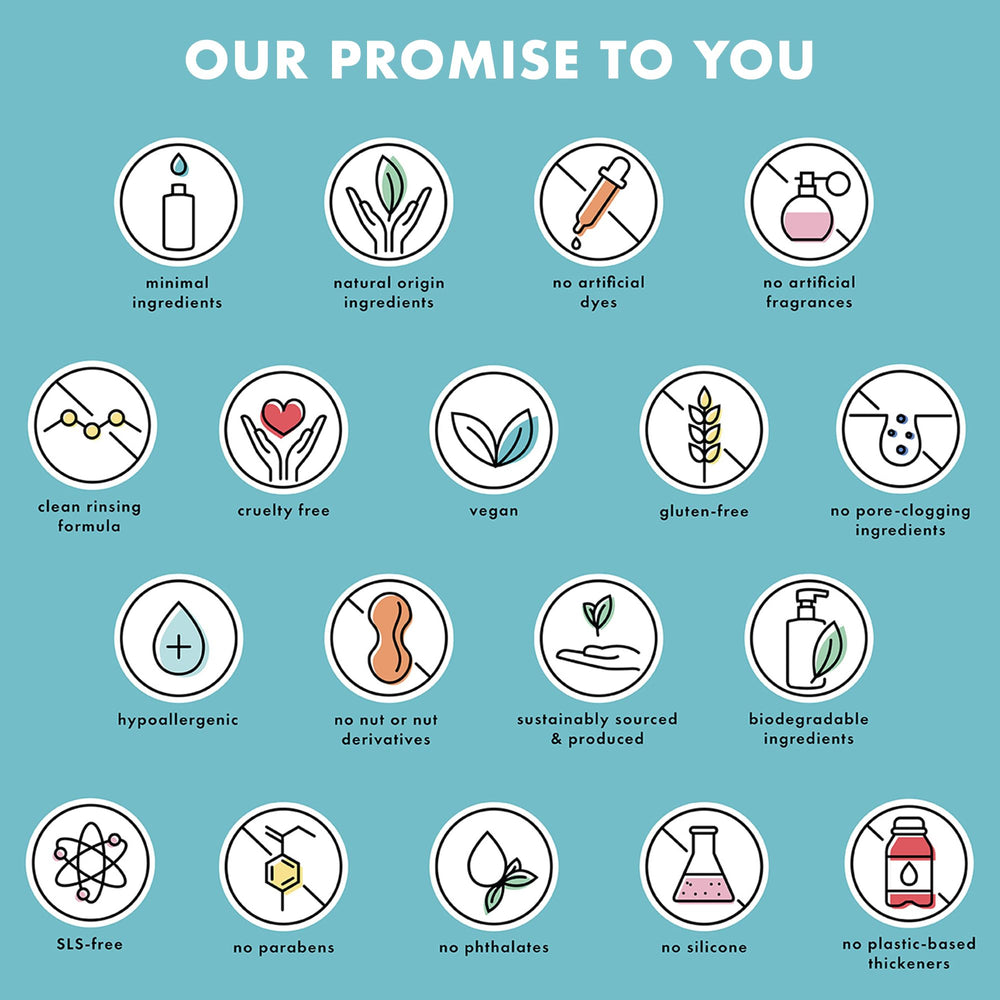 Dye-free, fragrance-free, essential oil-free infant wash