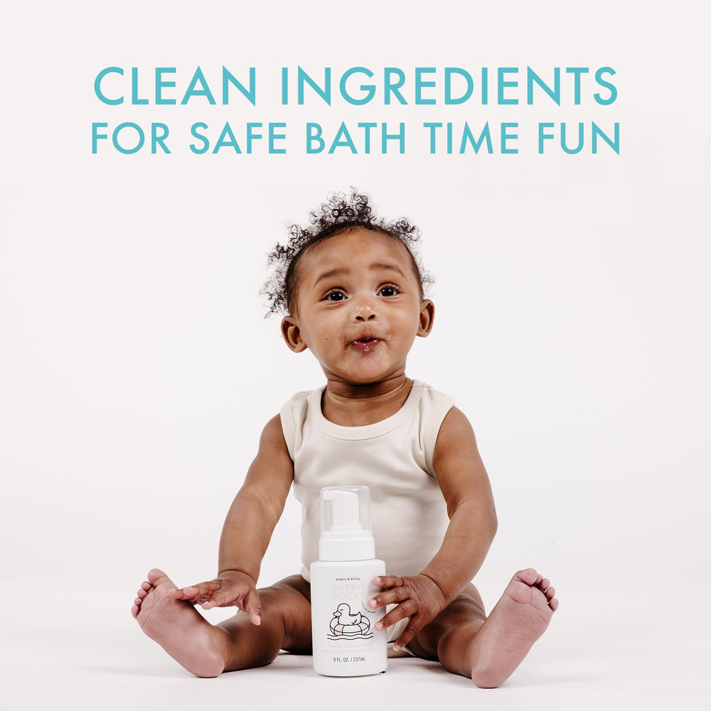 Close-up of nourishing ingredients in Dabble Ducky foaming wash