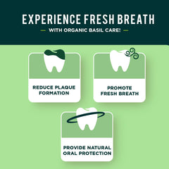 Herbal ingredients and basil extract in Dabur toothpaste