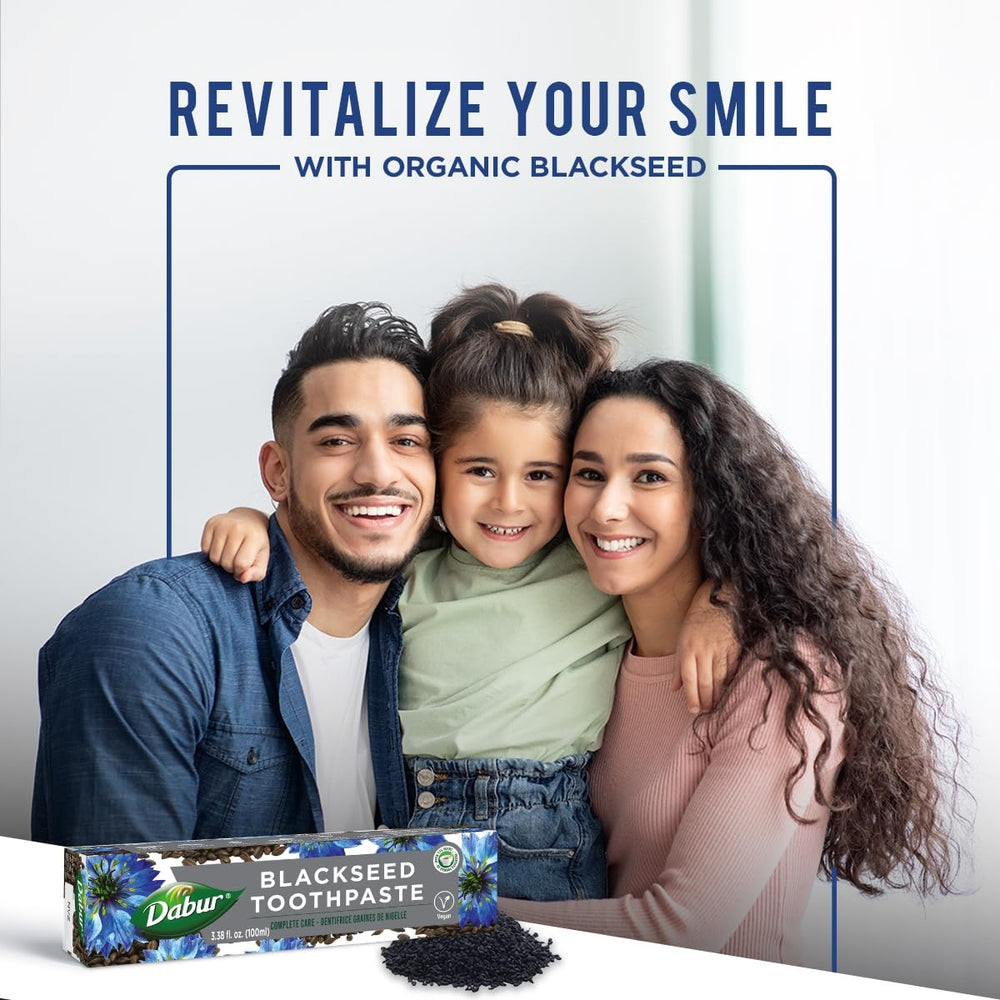 Dabur Herbal Toothpaste label showing fluoride-free formula