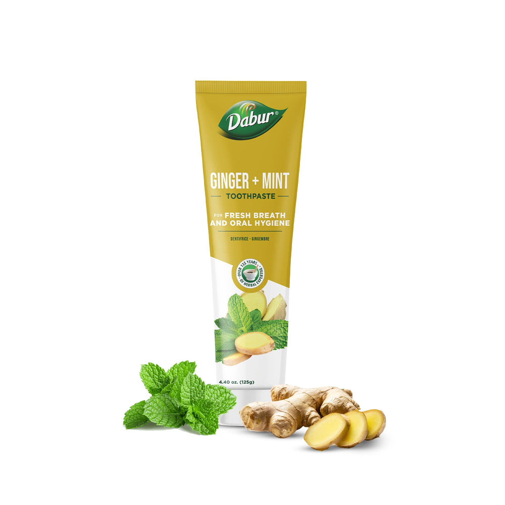 Dabur Organic Ginger & Mint Toothpaste 100 ml tube front view