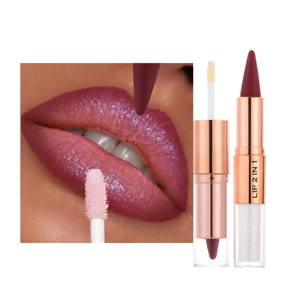 Daeuwiutr clear gloss lip liner set for long-lasting shine