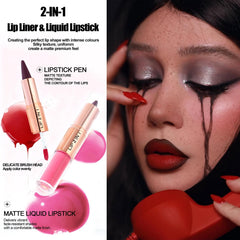 Daeuwiutr liquid lipstick applicator delivers smooth coverage and velvet matte finish.