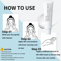 Non-greasy finish of Daeuwiutr 345 Relief Cream, breathable protection.