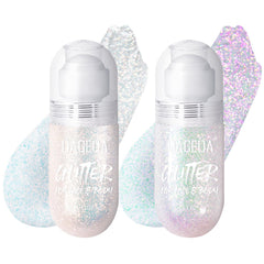 DAGEDA 2Colors roll-on glitter bottle for smooth, mess-free application.