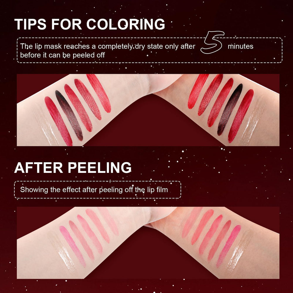 DAGEDA red shade swatch delivering bold, transfer-proof color.