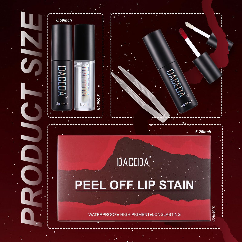 DAGEDA long-lasting lip color stays put with transfer-proof wear.