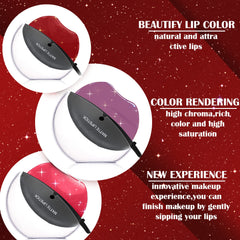 DAGEDA Pearl Lipstick orange-to-creamy-orange color change after three minutes.