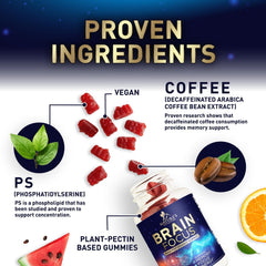 Daily brain health gummies on a desk