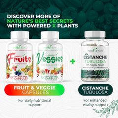 Vegan-friendly, plant-based supplement imagery