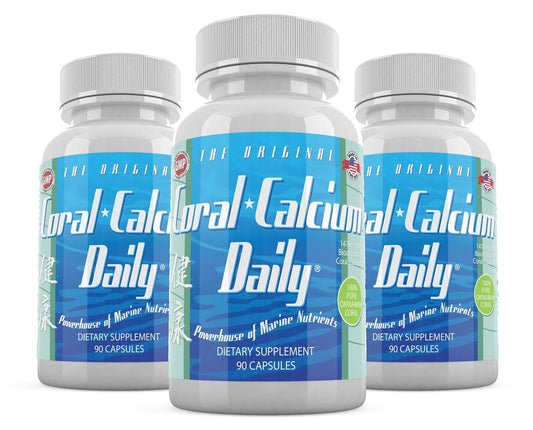 Daily Health Okinawa Coral Calcium bottle – front label