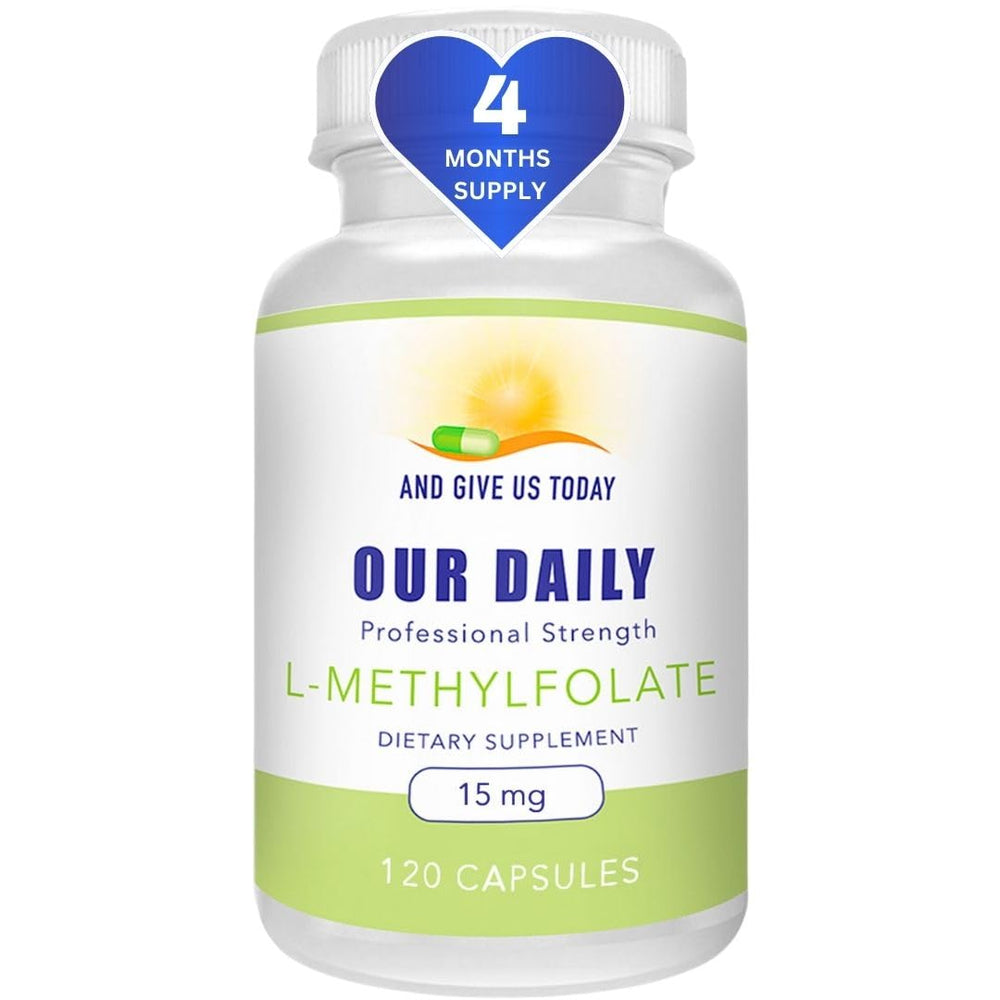 Bottle of Daily L-Methylfolate 15 mg / 15000 mcg