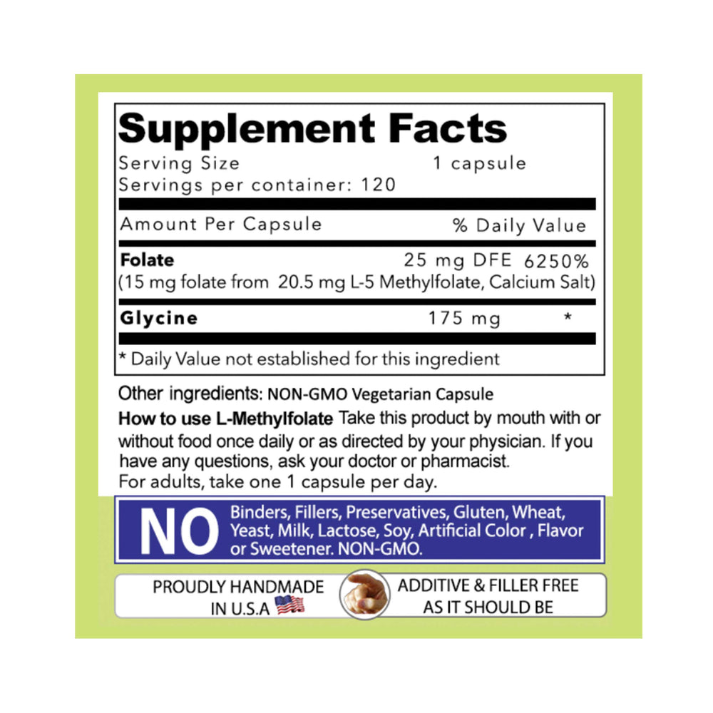 Filler-free Methylfolate capsules