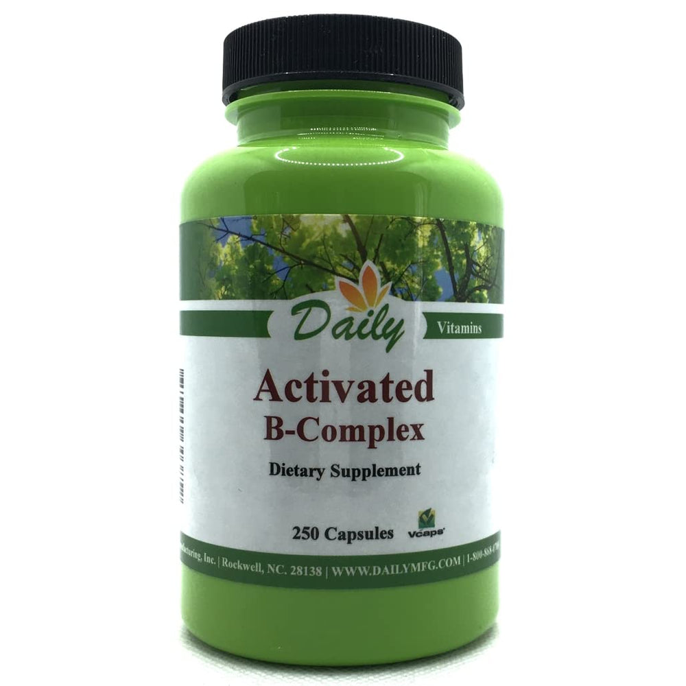 Daily Manufacturing Activated B-Complex bottle with capsules