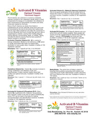 Close-up of Activated B-Complex capsules showing B vitamins