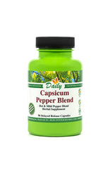 Bottle of Daily Manufacturing Capsicum Pepper Blend capsules