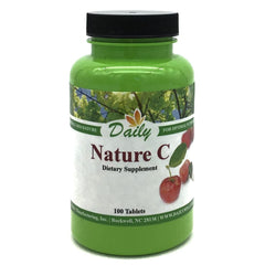 Front view of Daily Manufacturing Nature C Acerola Cherry Vitamin C bottle