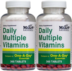 Front view of two Daily Multivitamins bottles (730 tablets total)