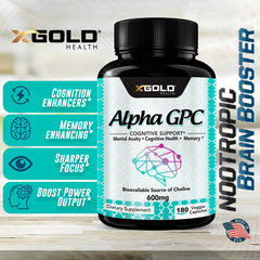 Daily nootropic brain boost image featuring Alpha GPC