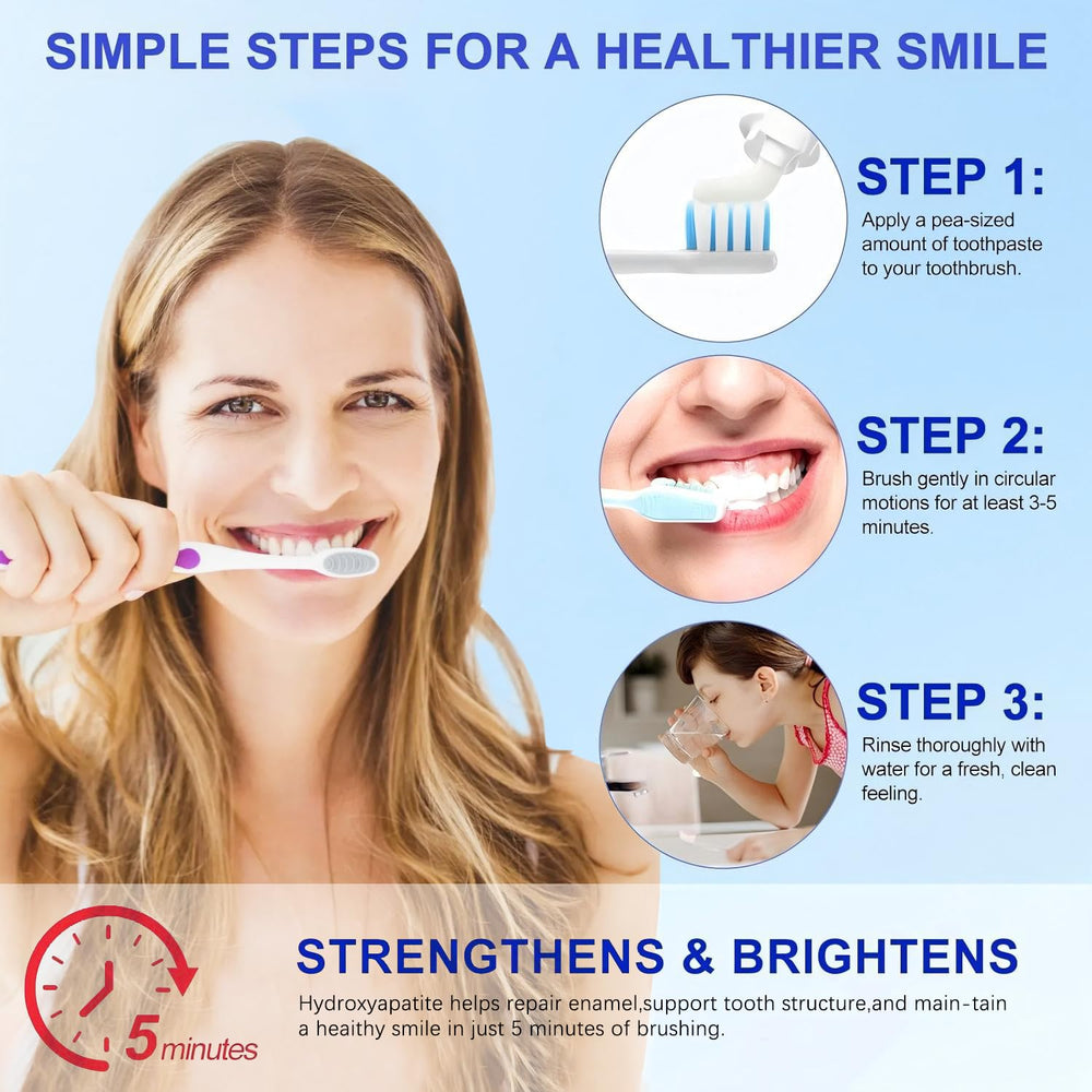 Daily oral care toothpaste for enamel protection with hydroxyapatite