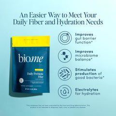 Lemonade flavored prebiotic fiber powder for digestion and hydration