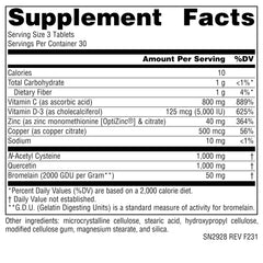 Recommended usage: three tablets daily with a meal