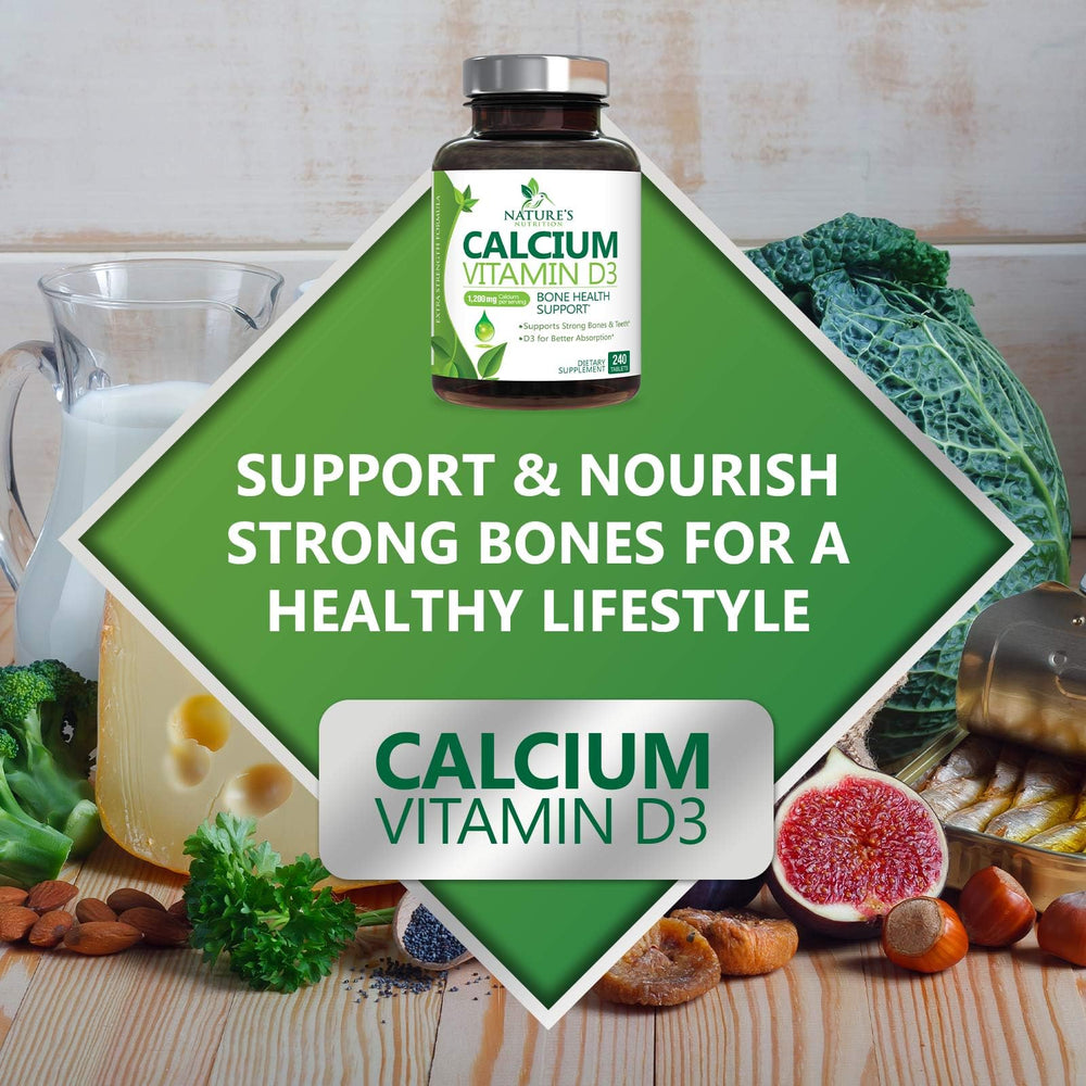 Daily wellness calcium D3 supplement bottle