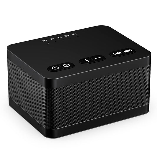 DailyBody Sound Machine front view in black, compact bedside design.